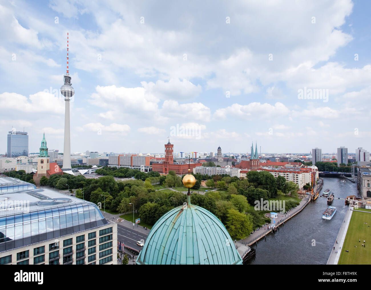 aerial view of central Berlin Stock Photo