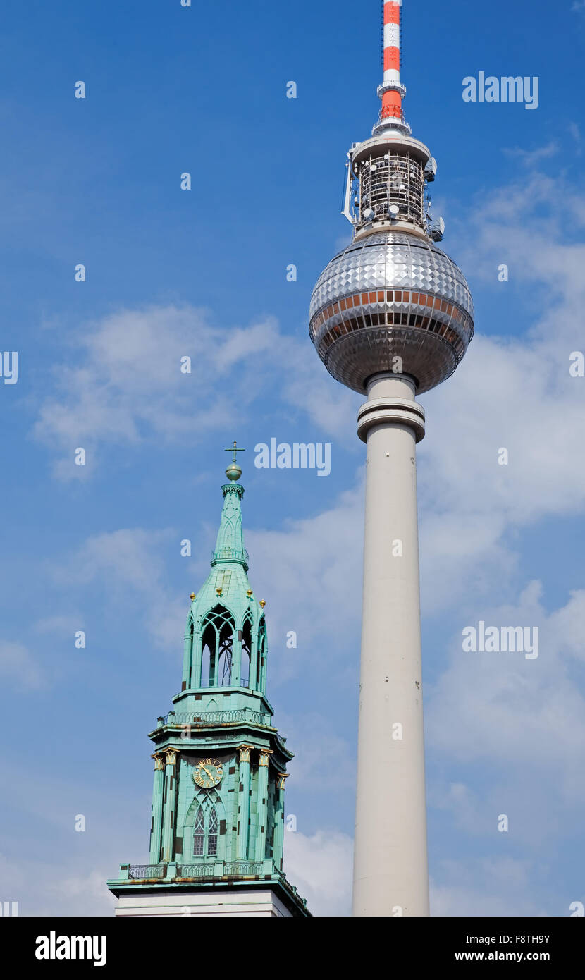 Berlin tv tower -  fernsehturm Stock Photo