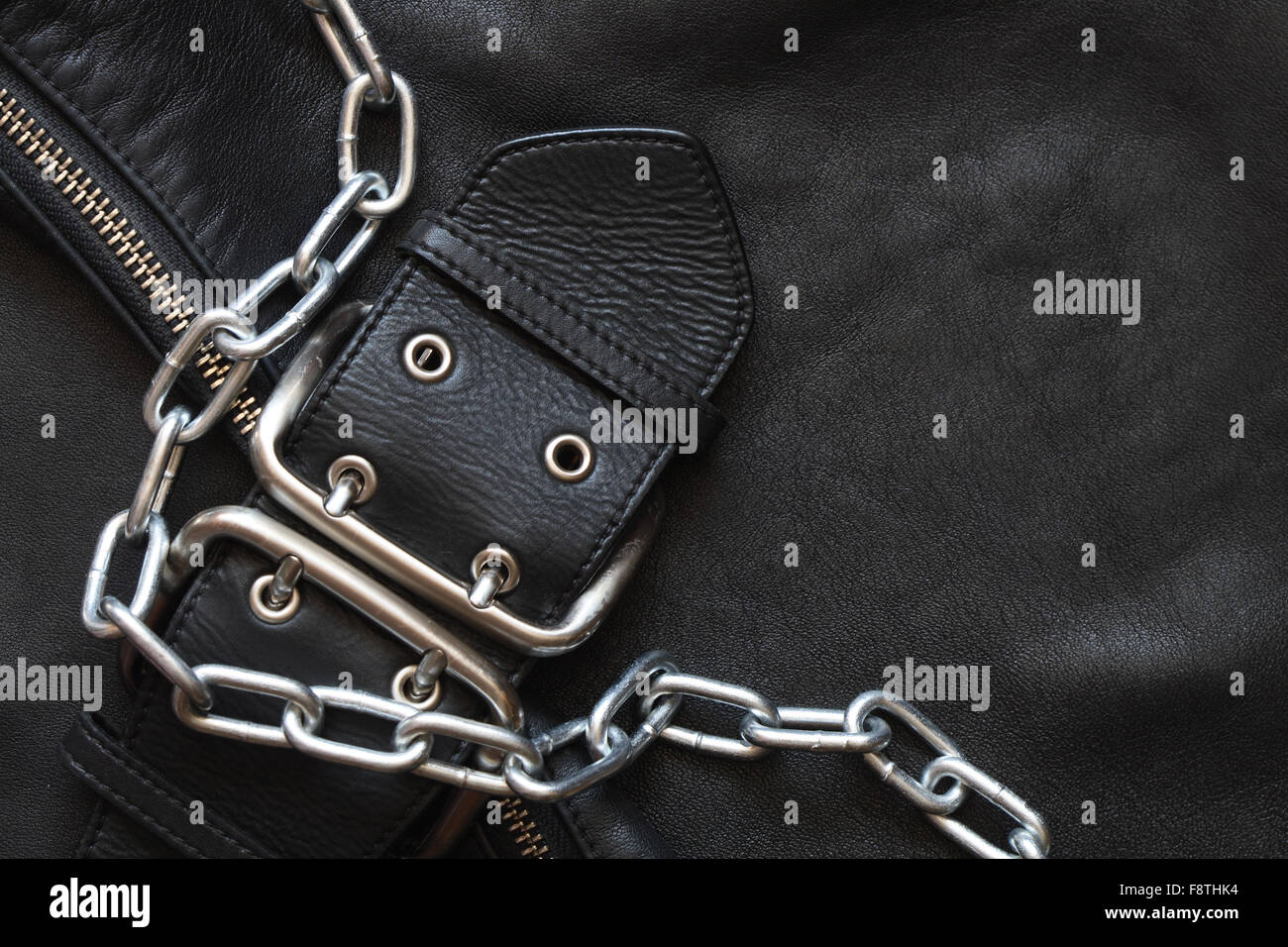 Leather And Metal Stock Photo Alamy