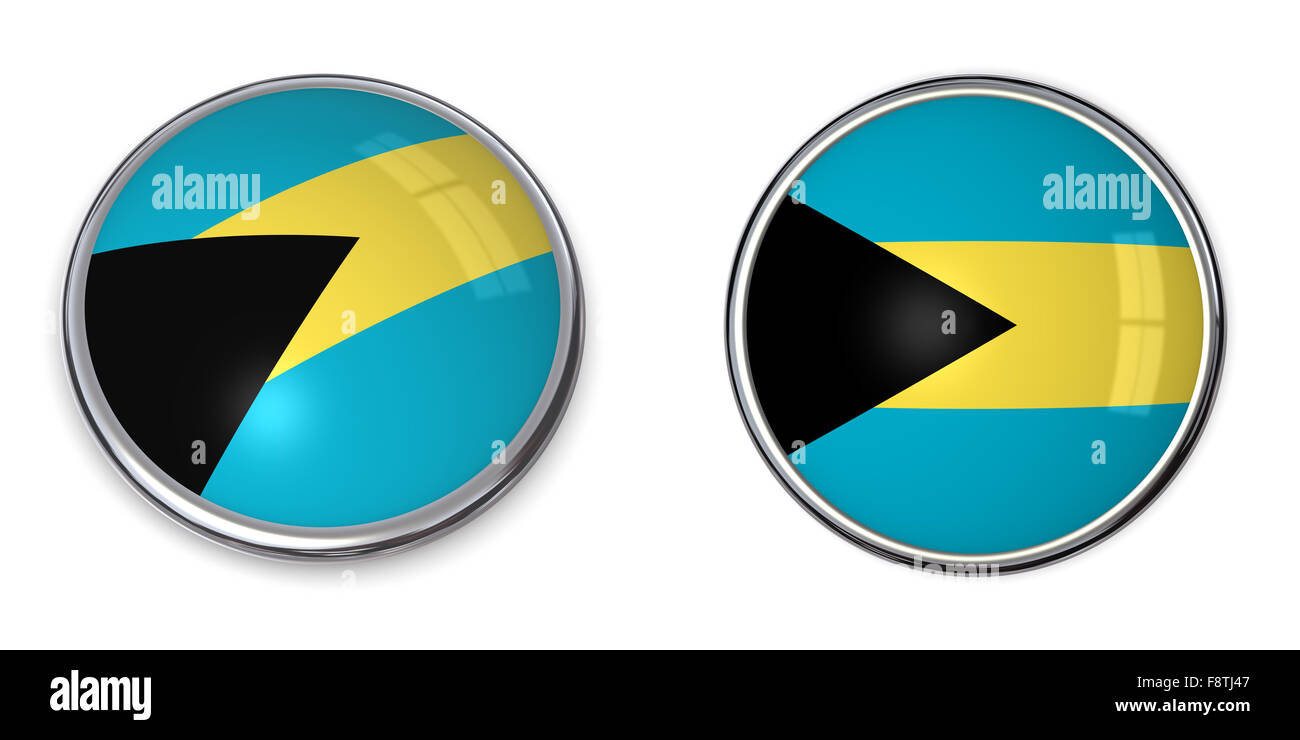 Banner Button Bahamas Stock Photo