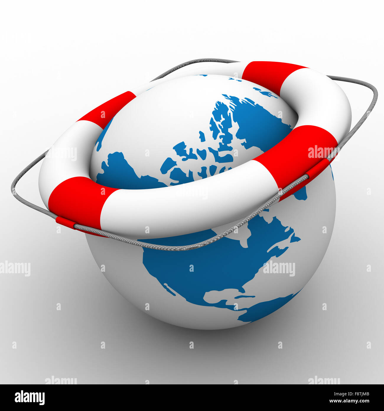 Planet protection. Isolated 3D image Stock Photo - Alamy