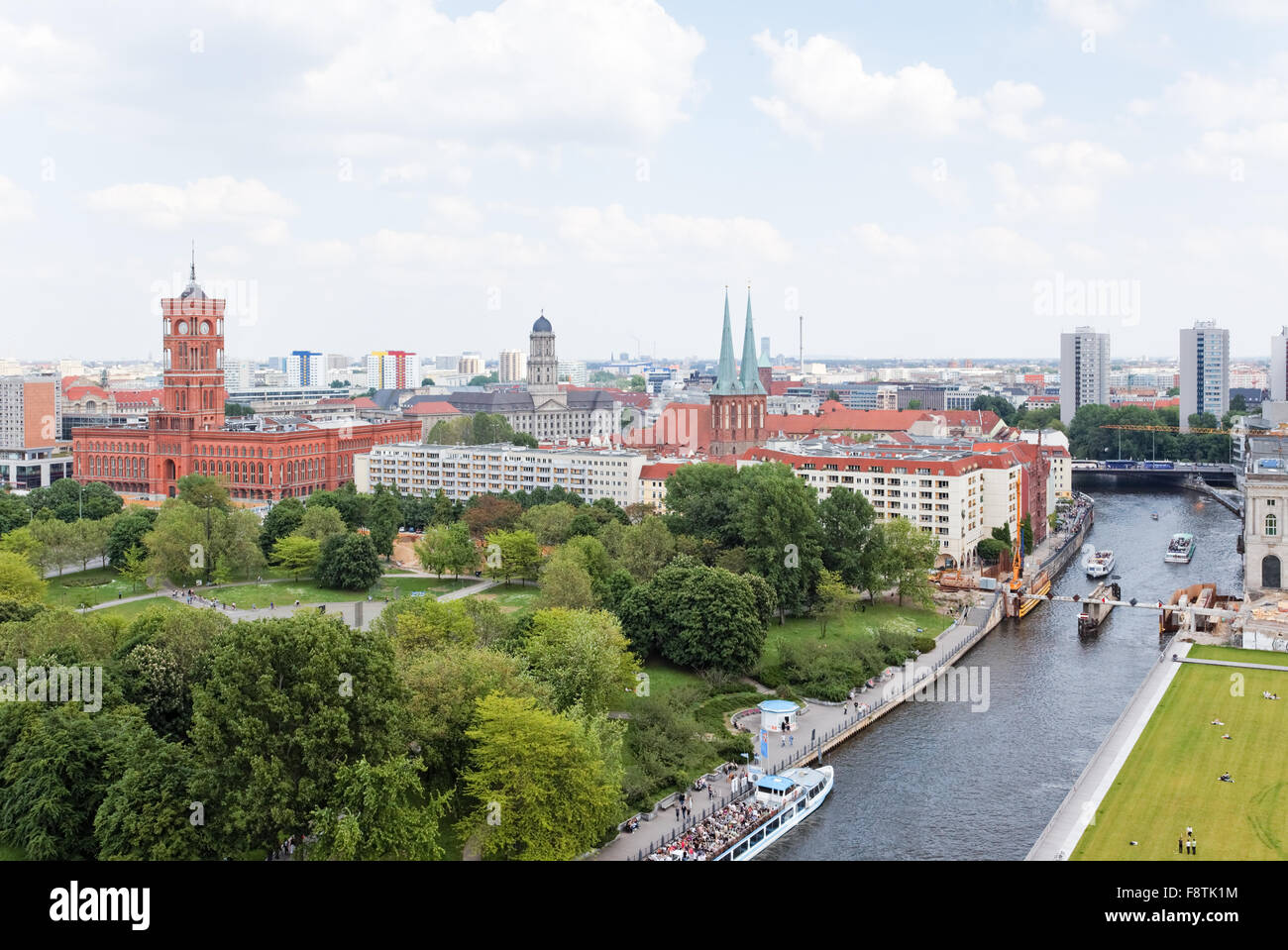 aerial view of central Berlin Stock Photo