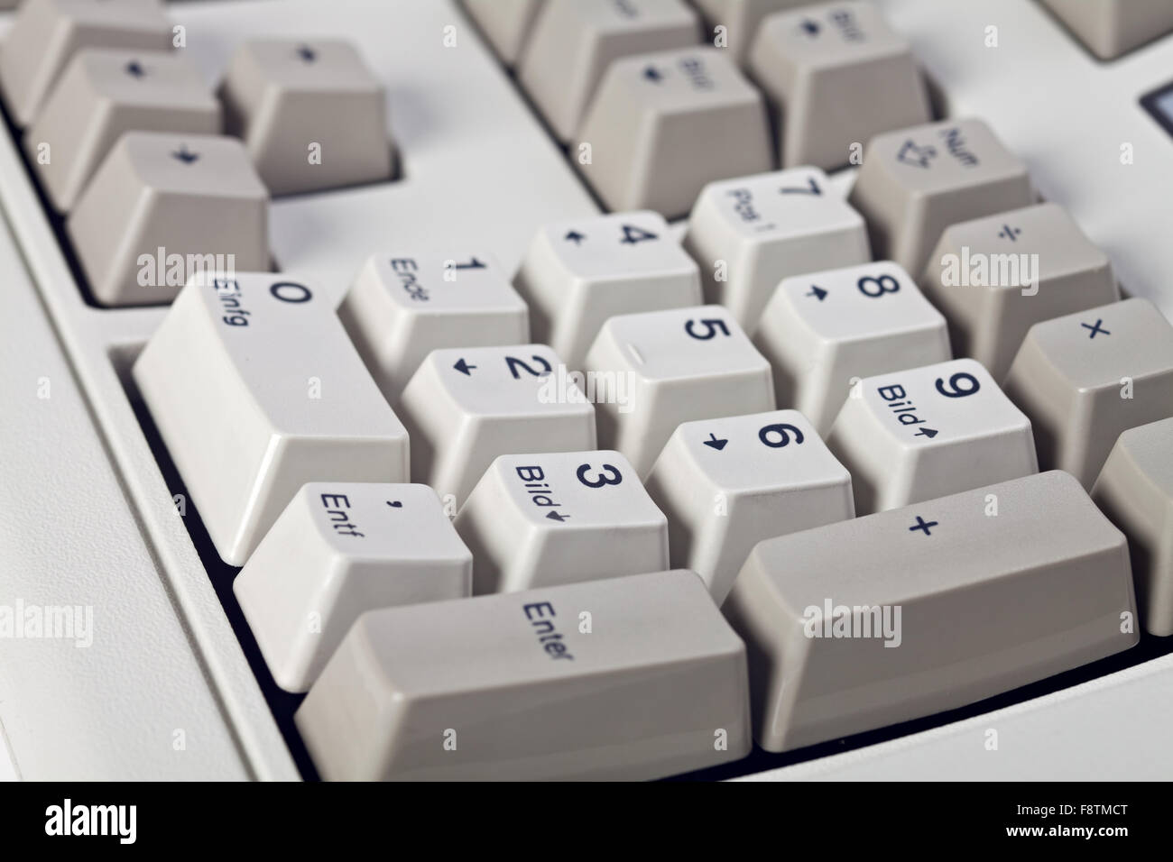 detail of an old german computer keyboard Stock Photo