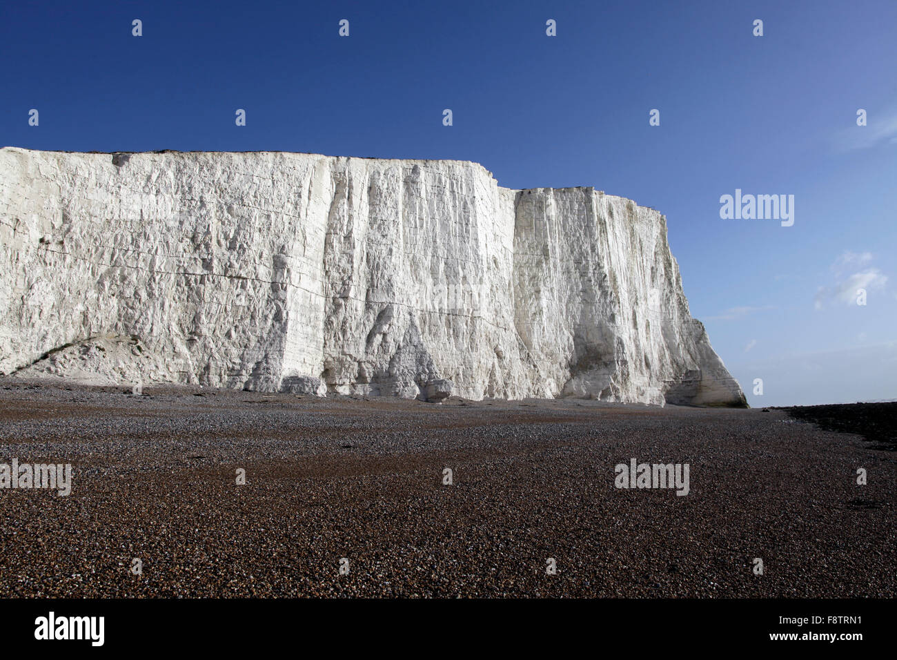 Seven Sisters chalk cliffs, Seaford, United Kingdom. Stock Photo