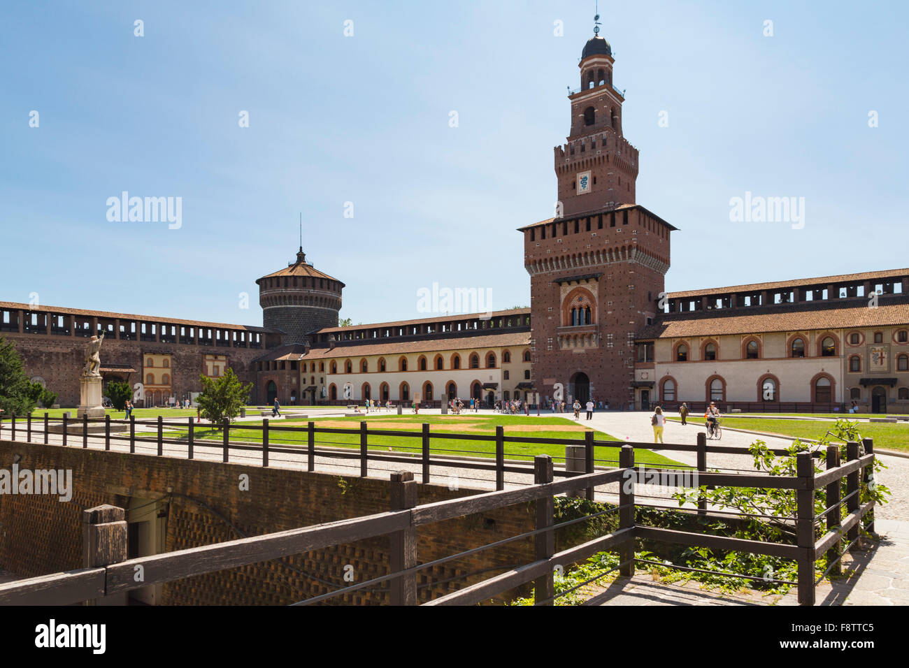 Milan, Milan Province, Lombardy, Italy.  Sforzesco Castle.  Castello Sforzesco. Stock Photo