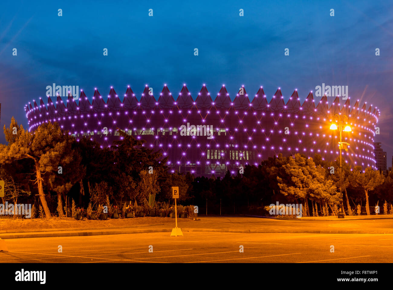 BAKU - MAY 10, 2015: Heydar Aliyev Sports Complex on May 10 in BAKU, Azerbaijan. Baku Azerbaijan will host the first European Ga Stock Photo