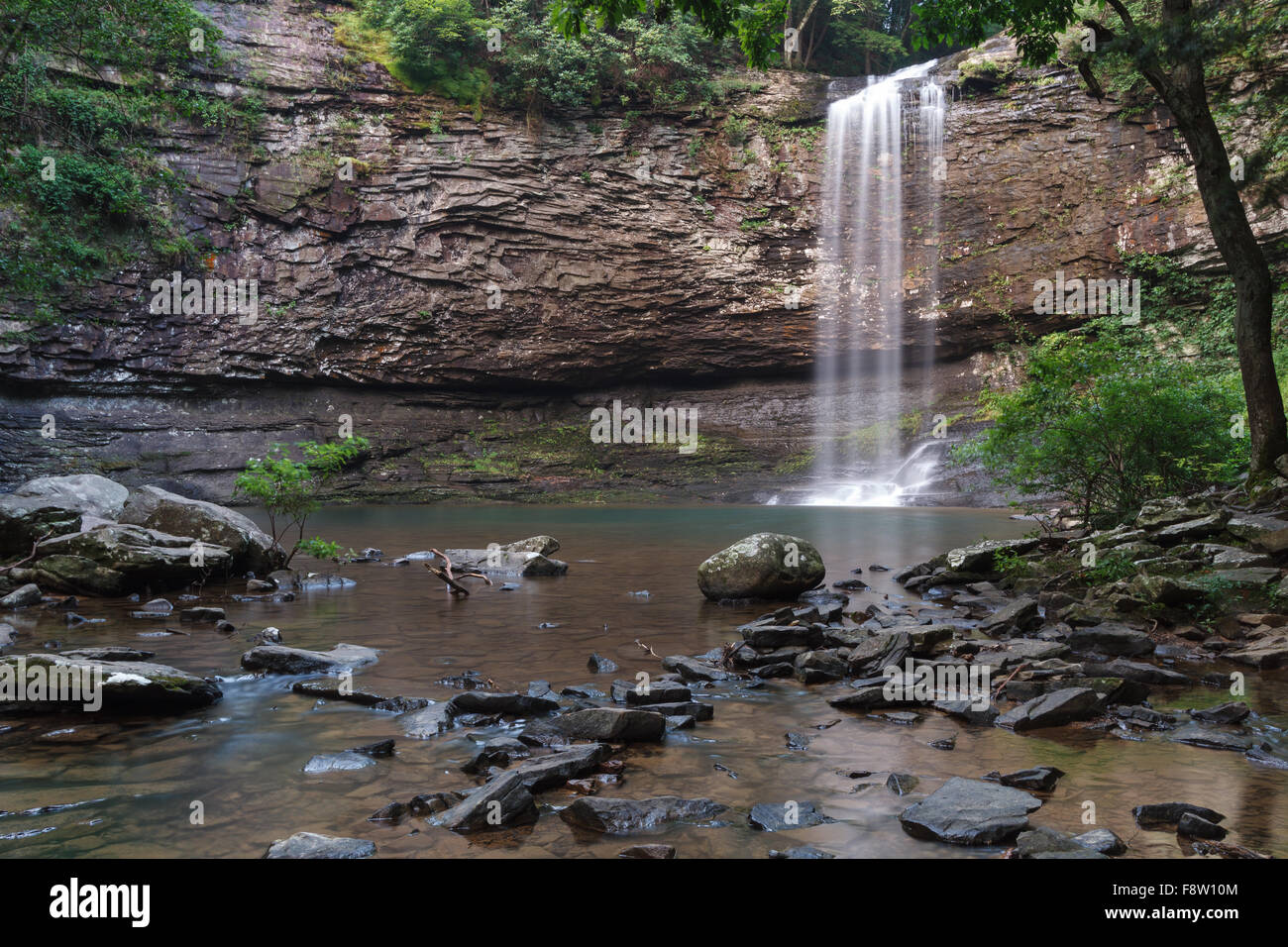 Cherokee Falls on Daniel Creek at Cloudland Canyon State Park in Georgia. Stock Photo