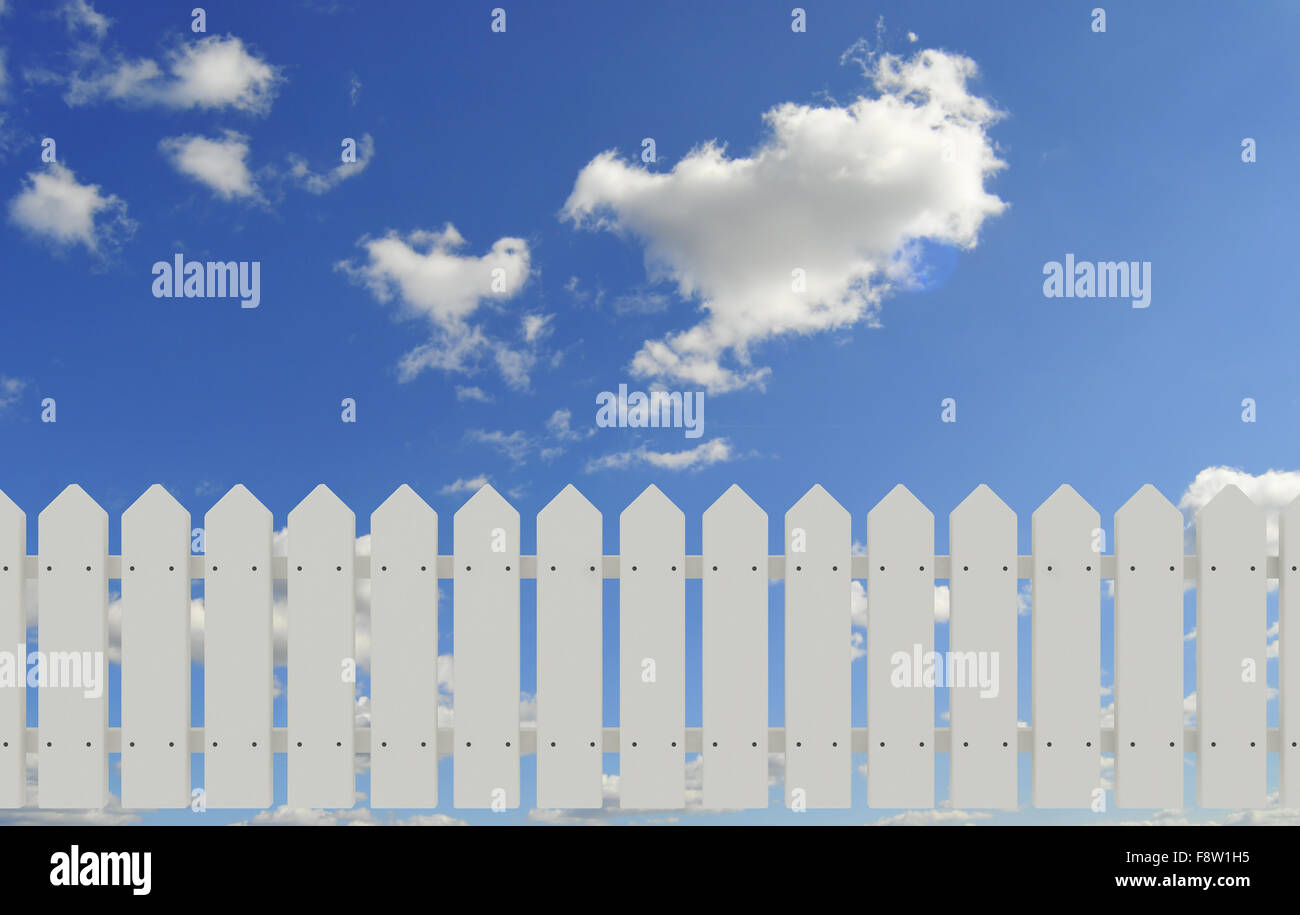 Blue picket fence background hi-res stock photography and images - Alamy