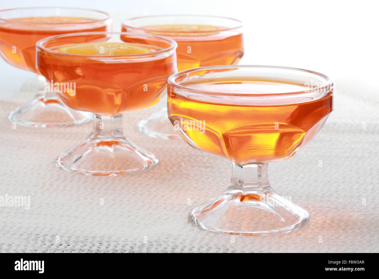 orange jelly dessert Stock Photo Alamy