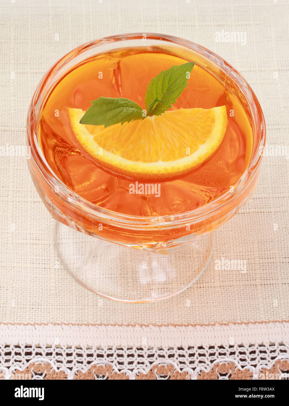 orange jelly dessert Stock Photo Alamy