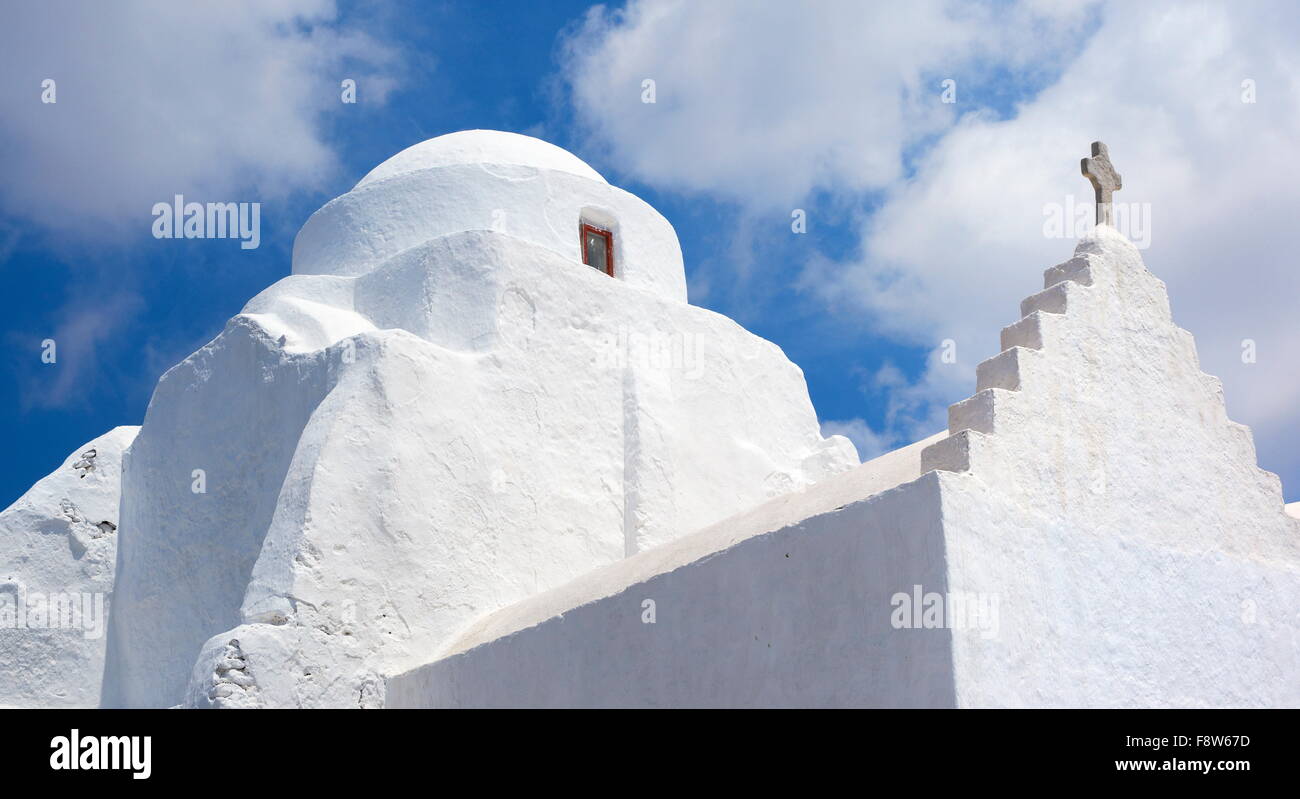 Orthodox greek church, Mykonos Town, Chora - Mykonos Island, Greece Stock Photo