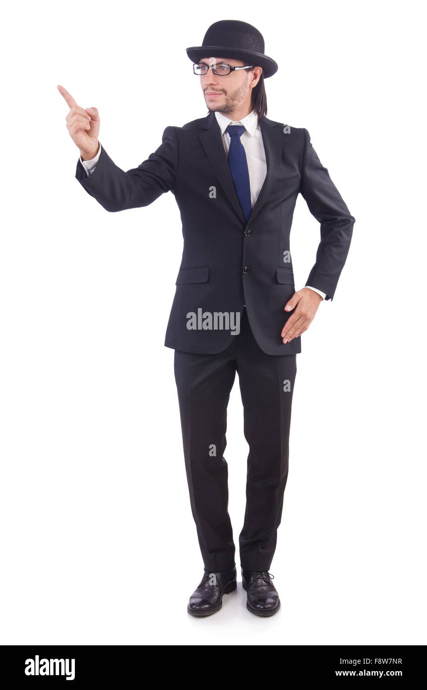 Young businessman isolated on the white background Stock Photo - Alamy