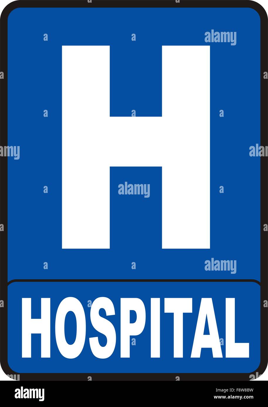 Hospital sign Stock Photo