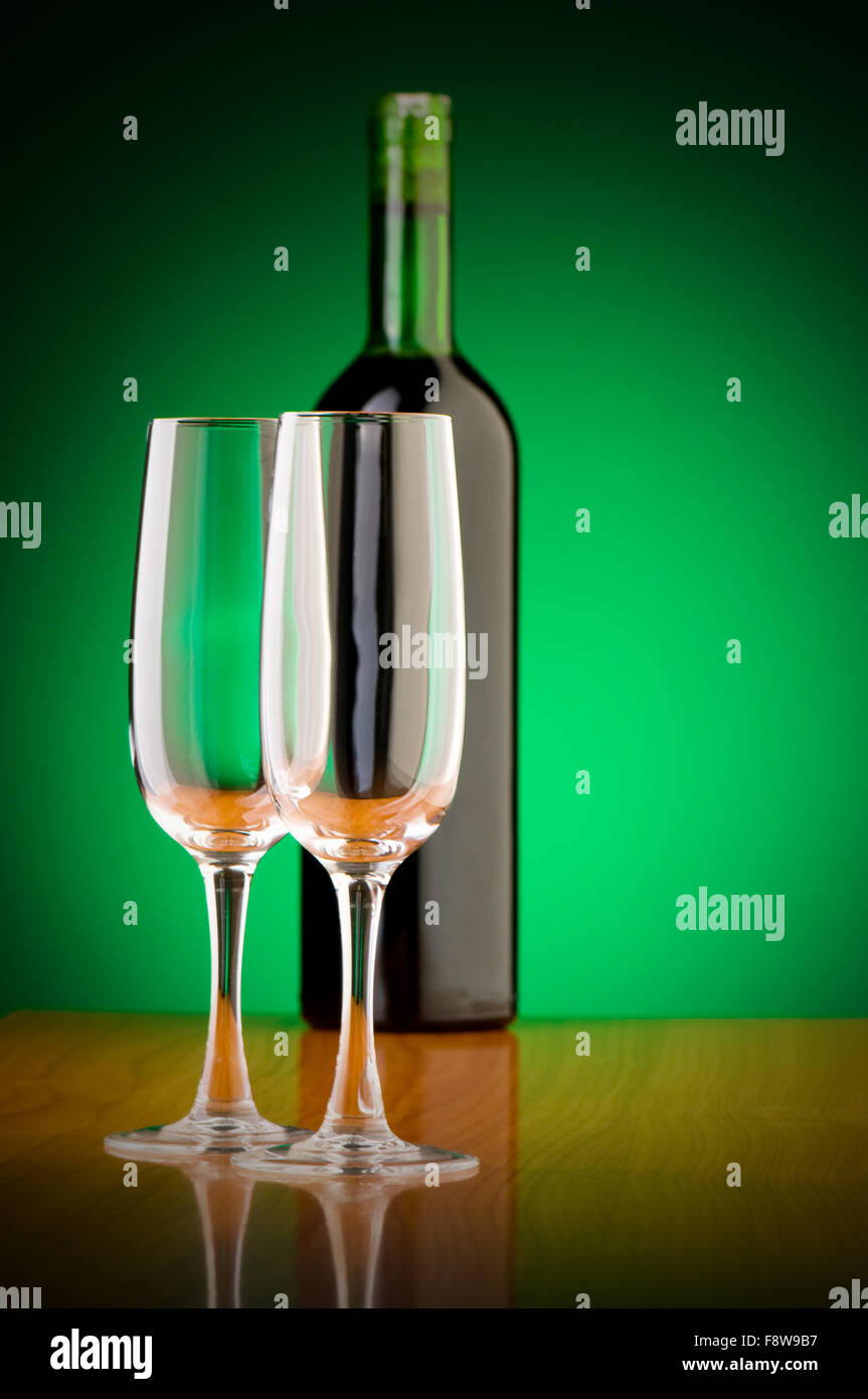 Wine concept with gradient background Stock Photo - Alamy