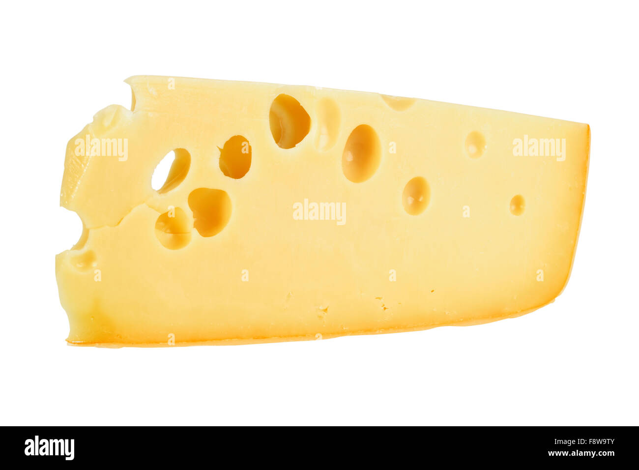 Part of yellow cheese Stock Photo