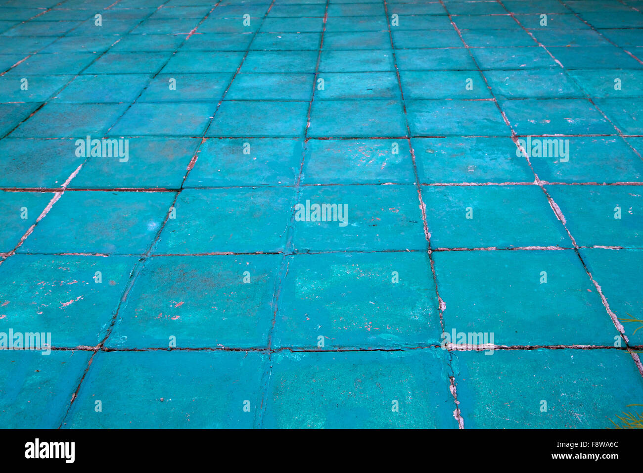 Aqua Painted Floor Stock Photo - Alamy