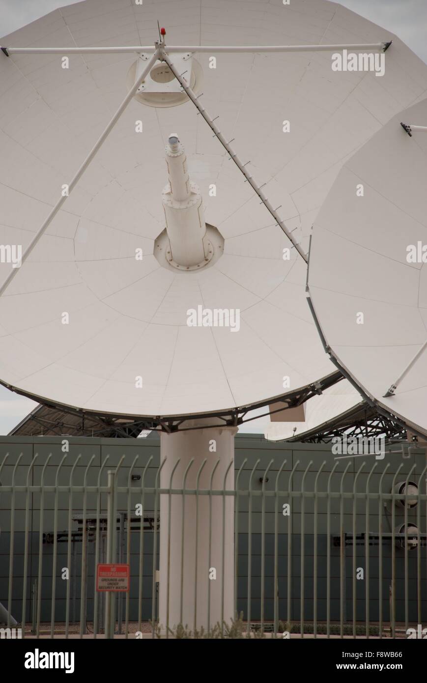 Large Satellite Receiver Dishes Stock Photo Alamy