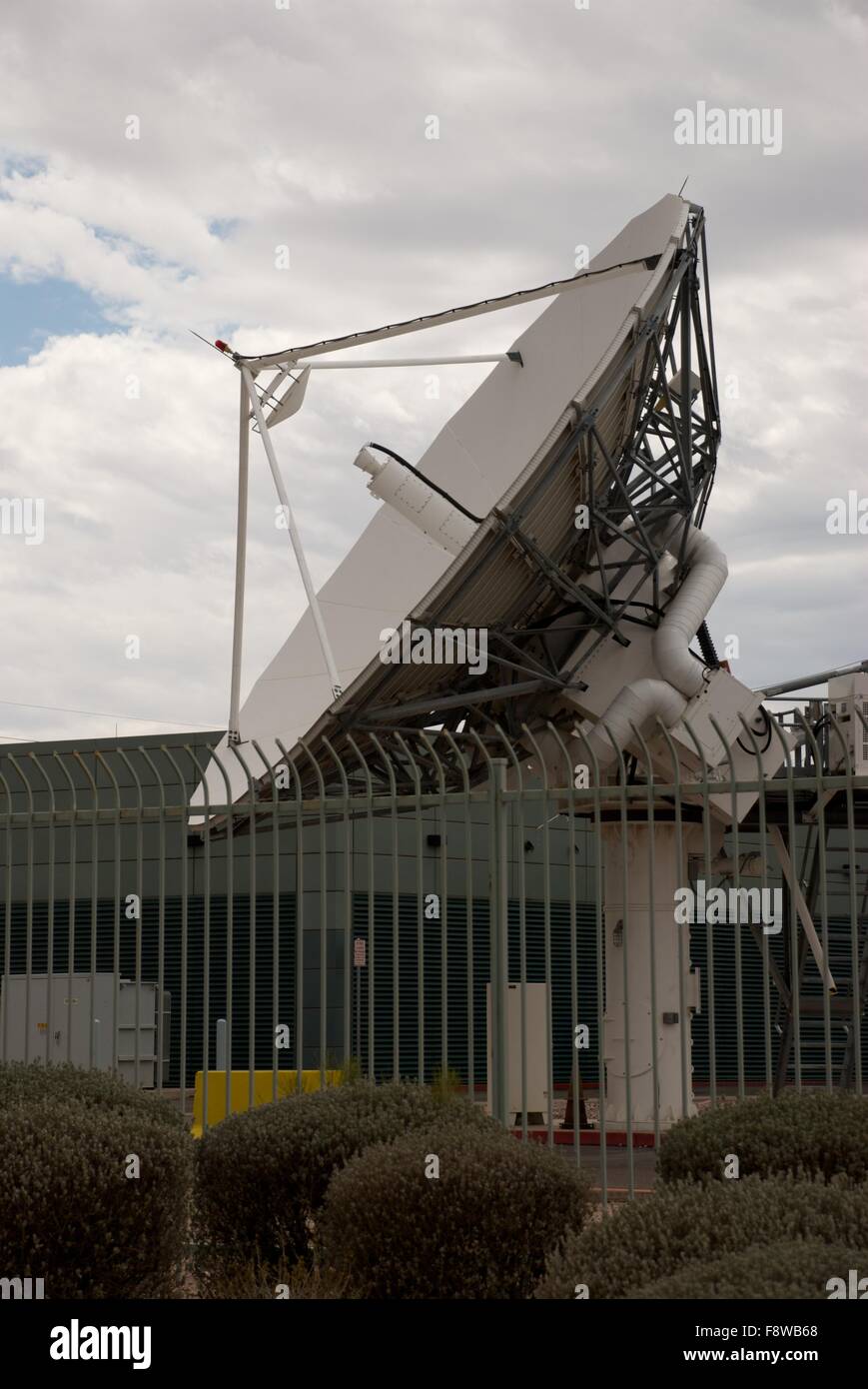 One Large Satellite Receiver Dish Stock Photo