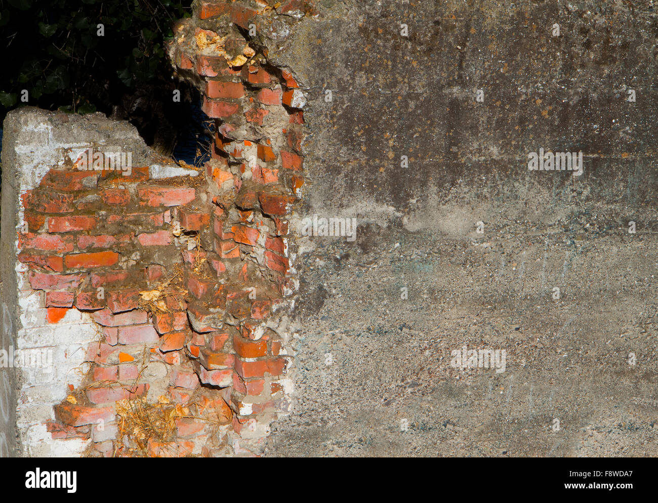 Crumbling brick wall Stock Photo Alamy