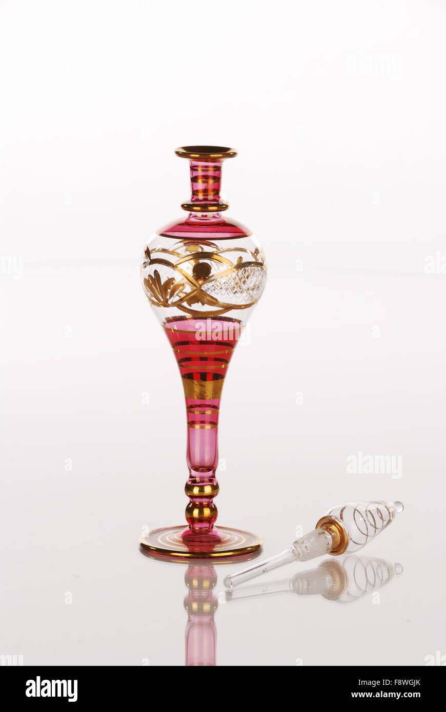 14k Yellow Gold Filigree Genie Bottle / Wine Decanter + Seed Pearl