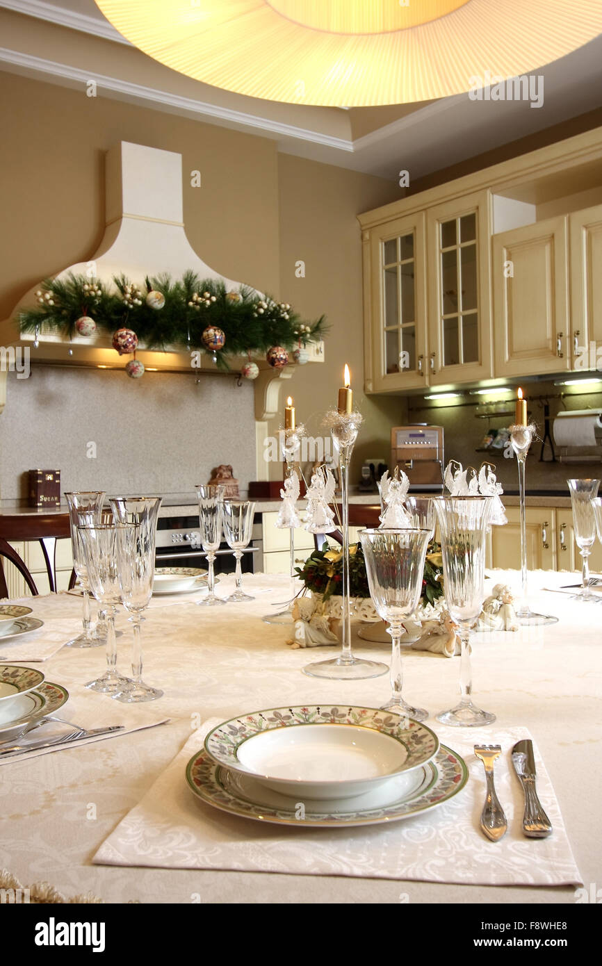 served table Stock Photo