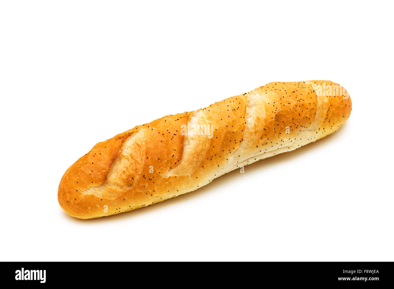 French baguette isolated on the white background Stock Photo - Alamy