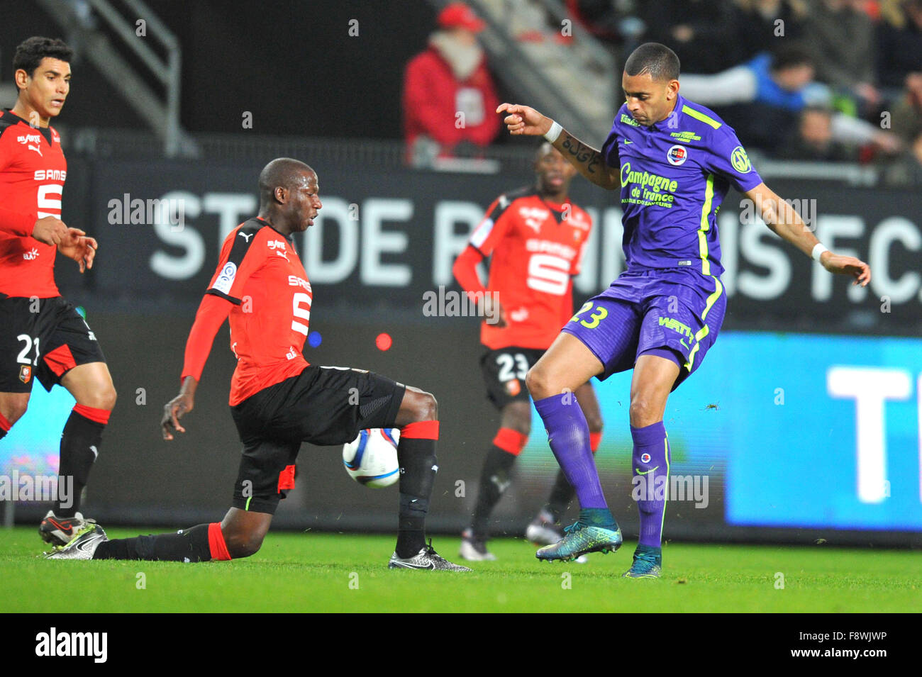 11.12.2015. Rennes, France. French League 1 football. Rennes versus ...