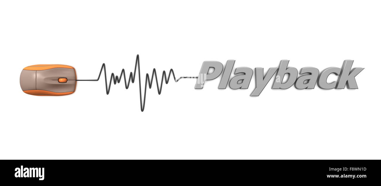 Word Playback with Mouse � Grey Stock Photo