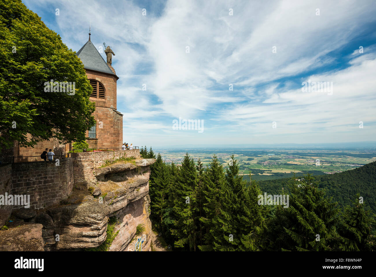 Monastery Mont Sainte-Odile, Ottrott, Bas-Rhin, Alsace, France Stock Photo