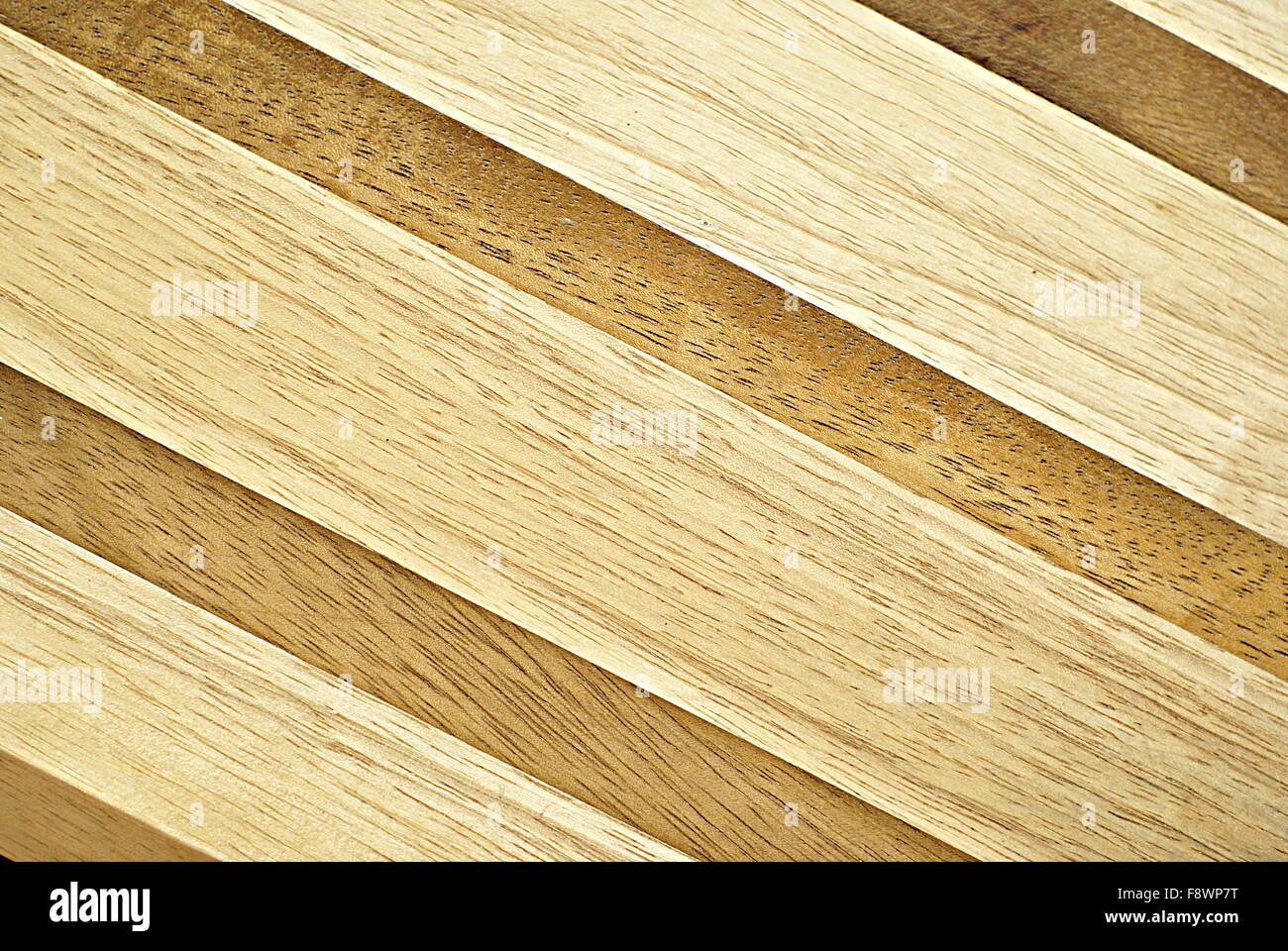 Diagonal lacquered wooden pattern Stock Photo