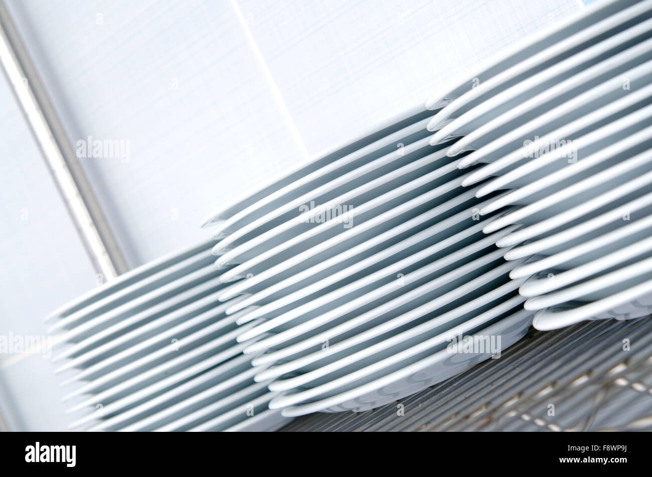 Many plates in the kitchen Stock Photo - Alamy