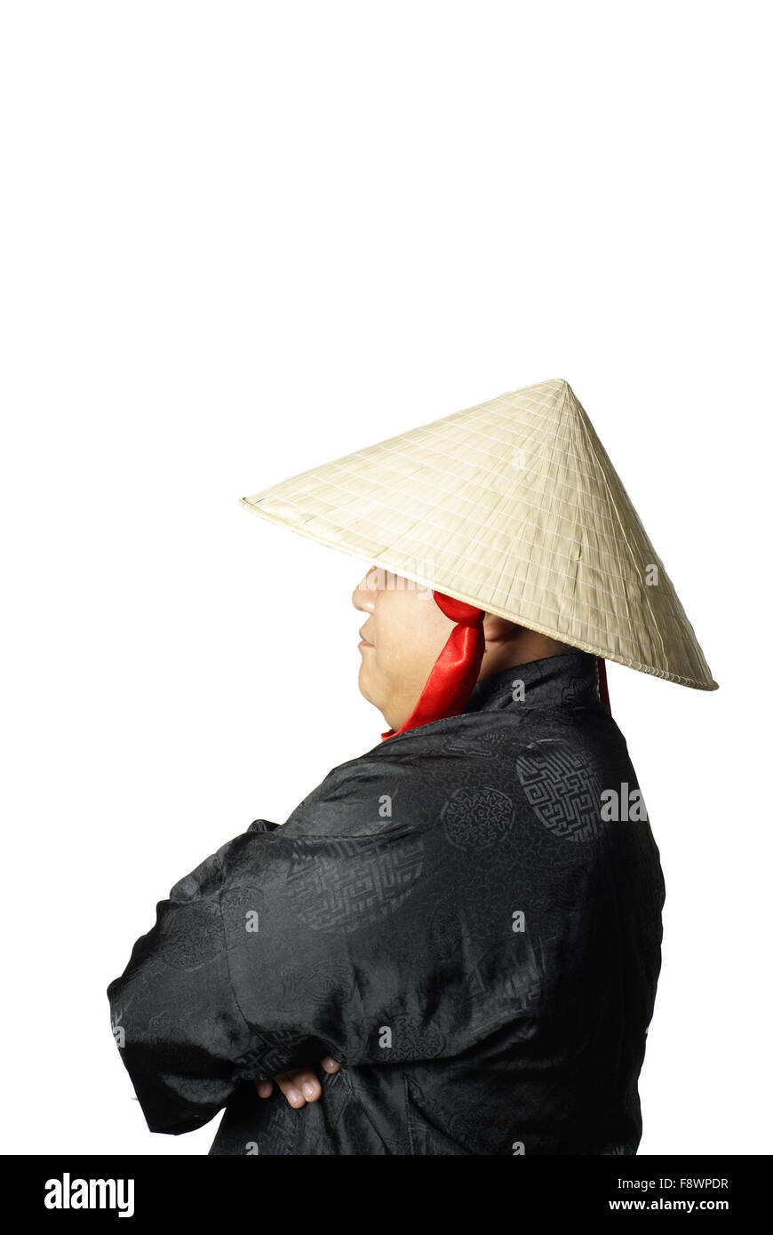 Vietnamese man with hat side profile Stock Photo - Alamy