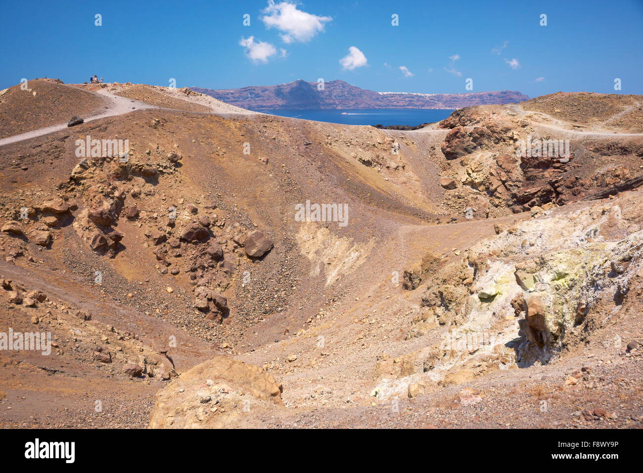 Nea Kameni - Greece, Cyclades Islands, trip to the volcanic craters Stock Photo