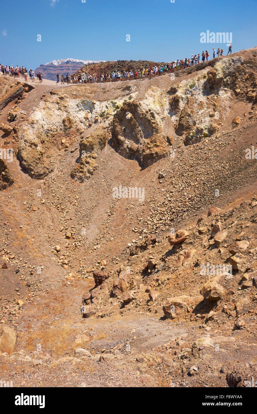 Nea Kameni - Greece, Cyclades Islands, trip to the volcanic craters Stock Photo
