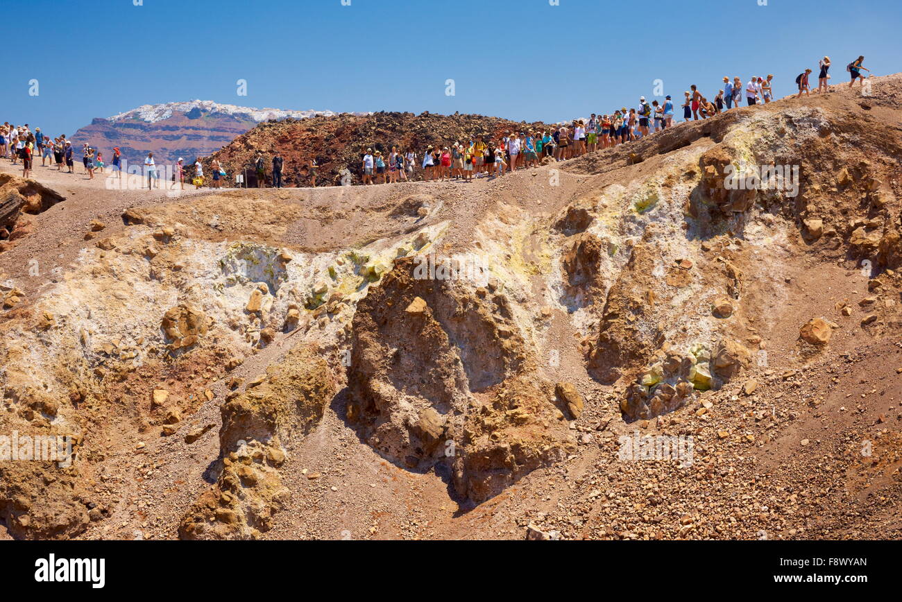 Nea Kameni - Greece, Cyclades Islands, trip to the volcanic craters Stock Photo