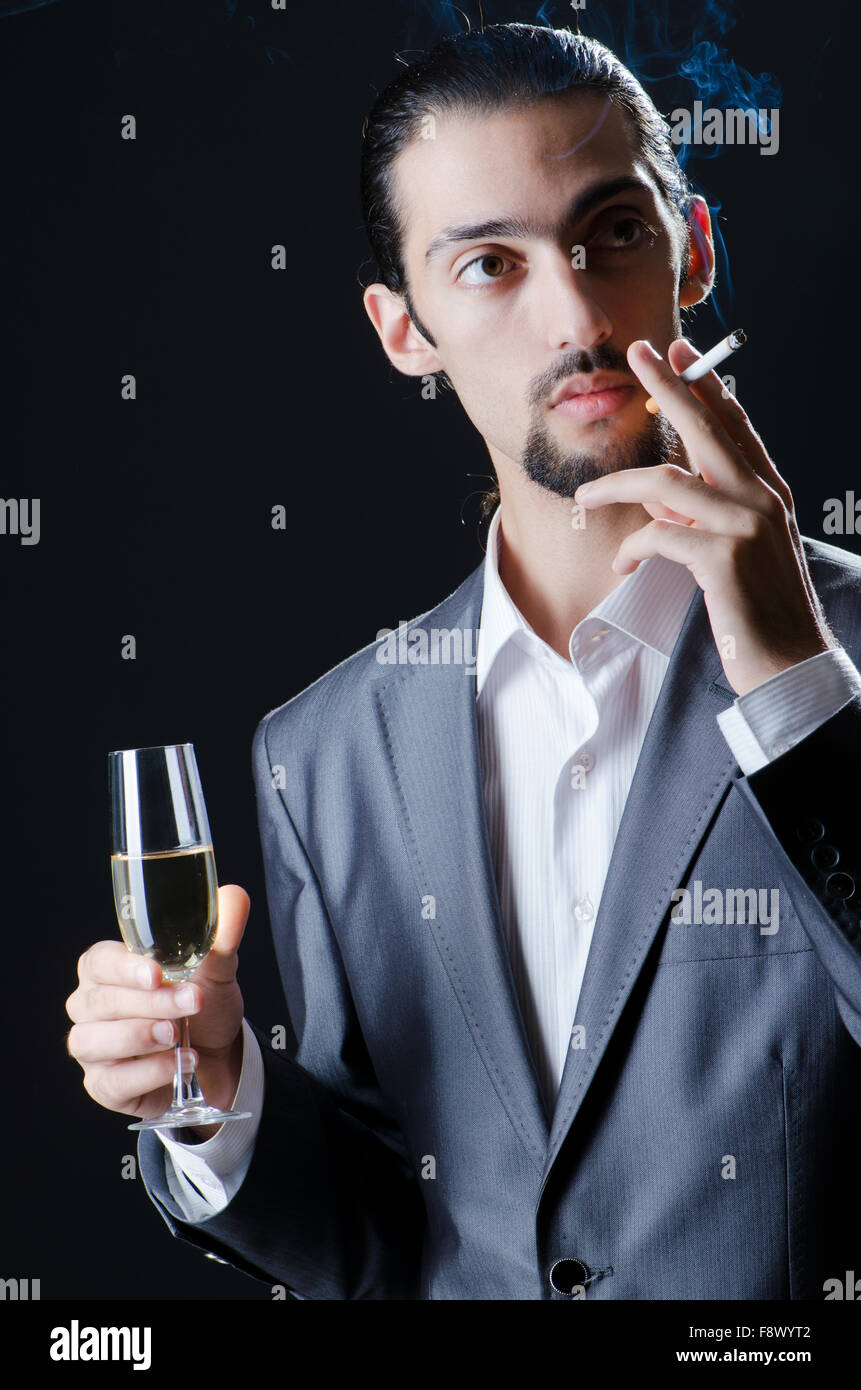 Man tasting wine in glass Stock Photo - Alamy