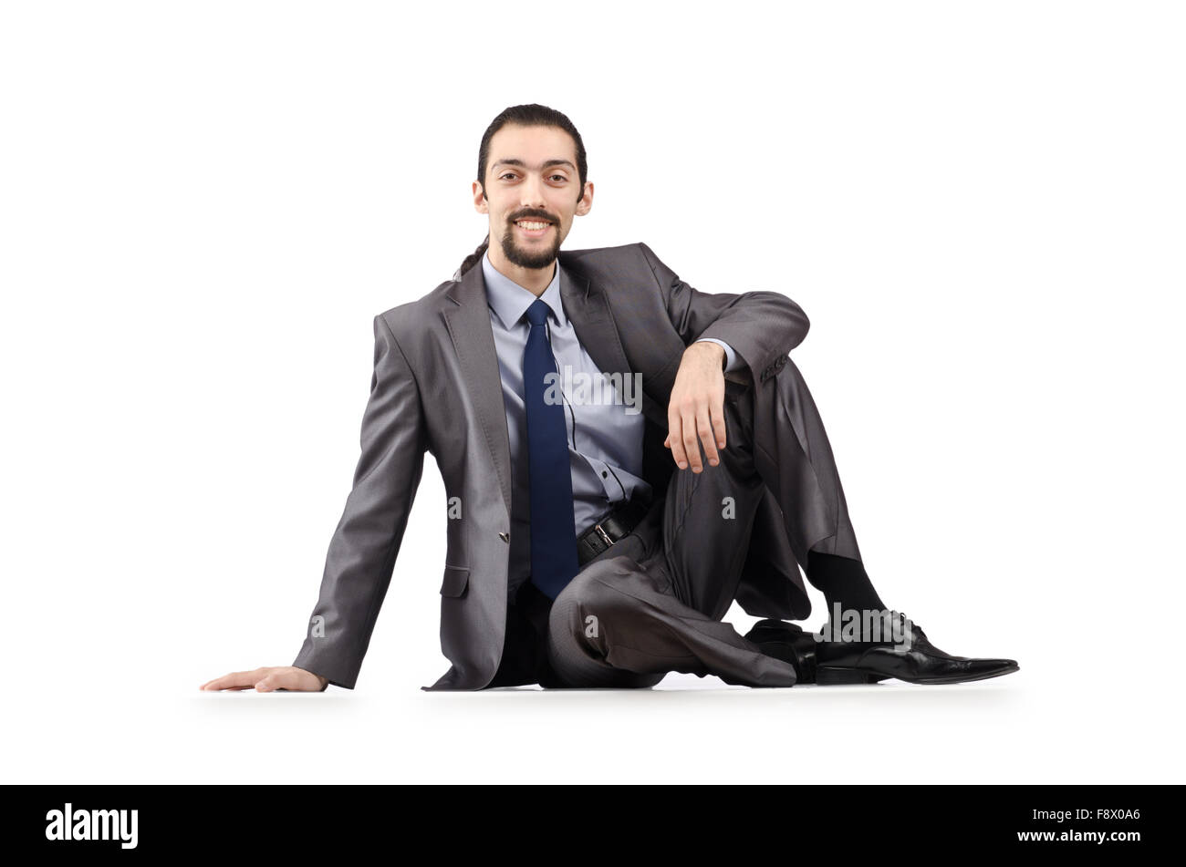 Businessman isolated on the white background Stock Photo - Alamy