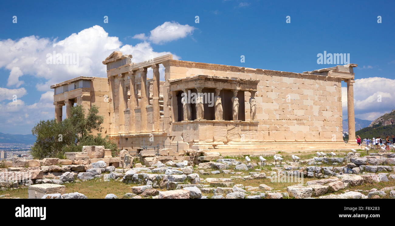 Athens - Acropolis, Erechtheum Temple, Greece Stock Photo
