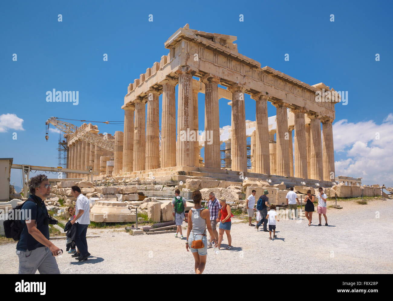 Acropolis of Athens - Parthenon Temple, Athens, Greece, UNESCO Stock Photo
