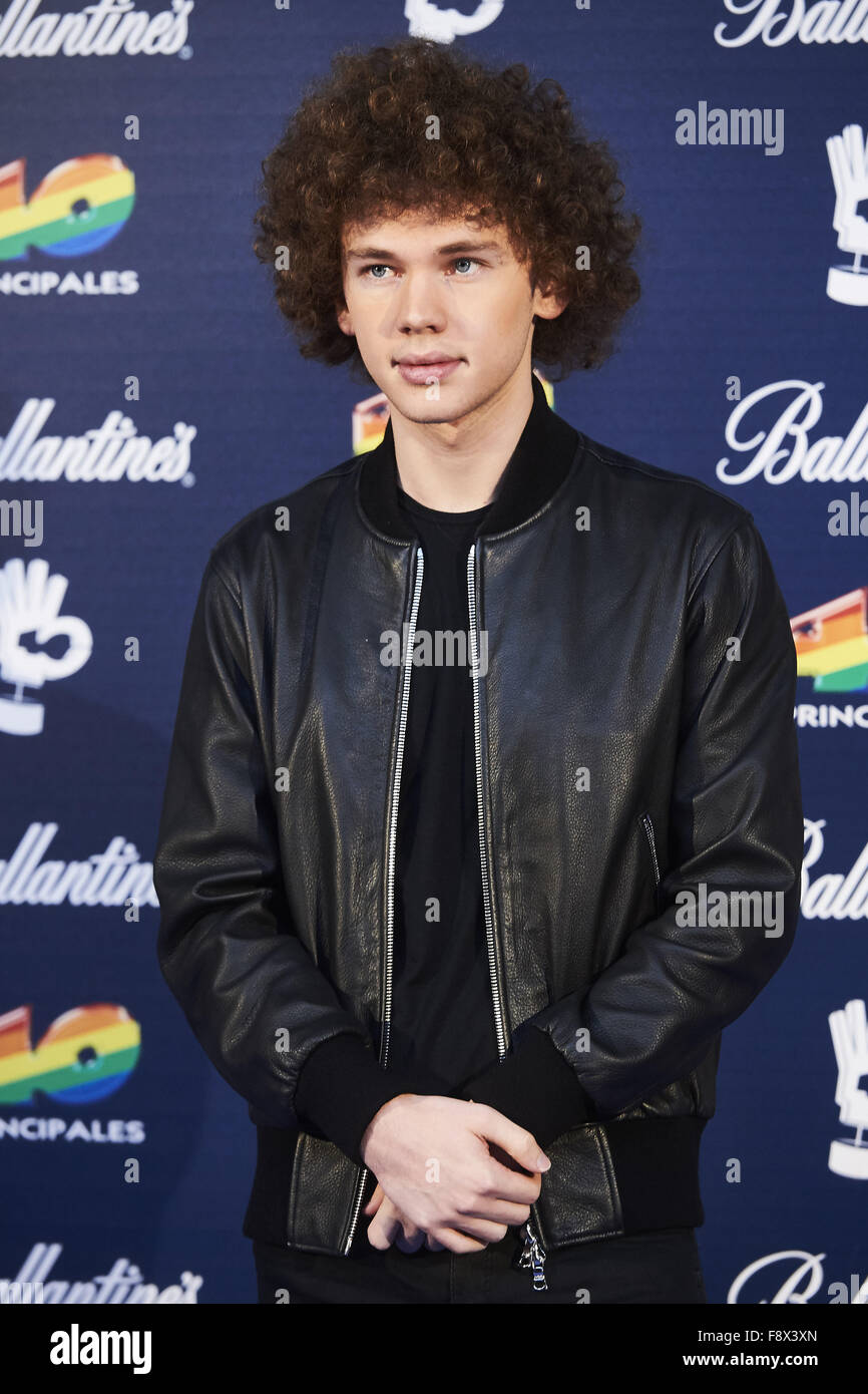 Madrid, Spain. 11th Dec, 2015. Francesco Yates attends '40 Principales Awards' 2015 photocall at Palacio de los Deportes on December 11, 2015 in Madrid, Spain. Credit:  Jack Abuin/ZUMA Wire/Alamy Live News Stock Photo