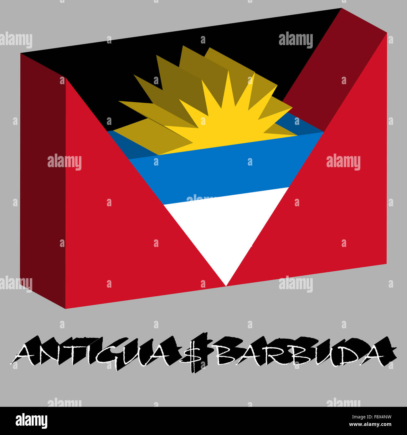 antigua and barbuda 3d flag Stock Photo Alamy