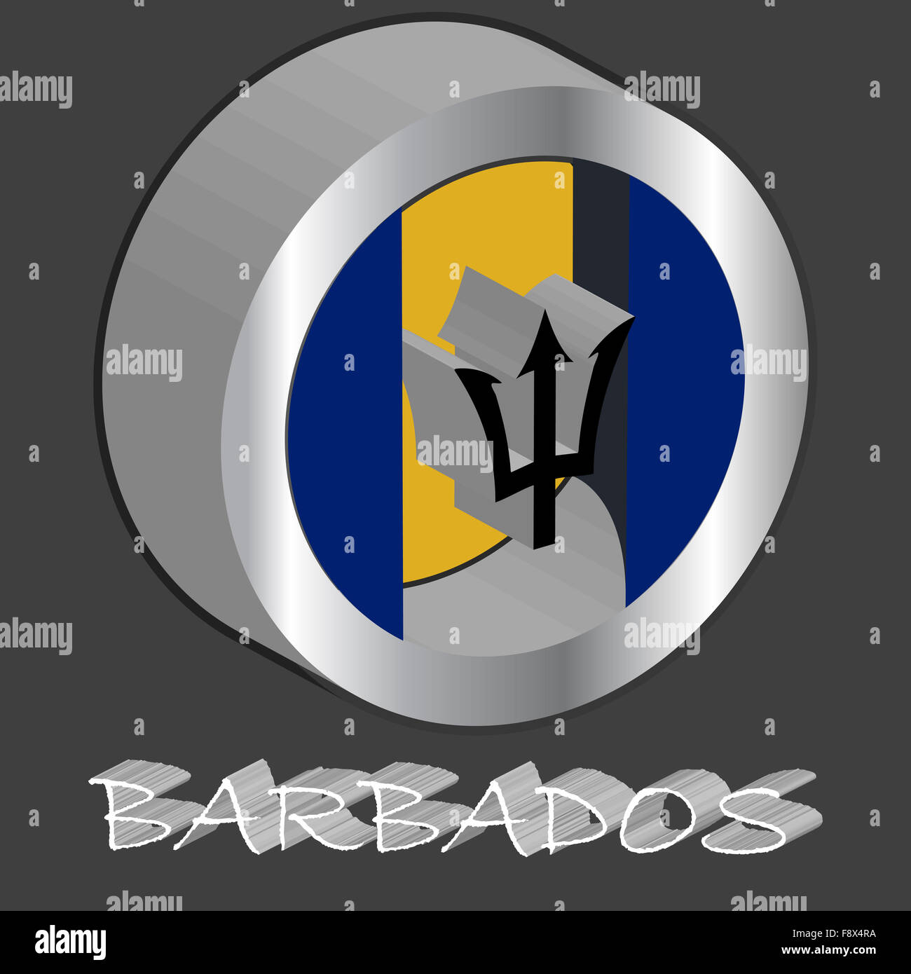 Barbados flag clip art hi-res stock photography and images - Alamy