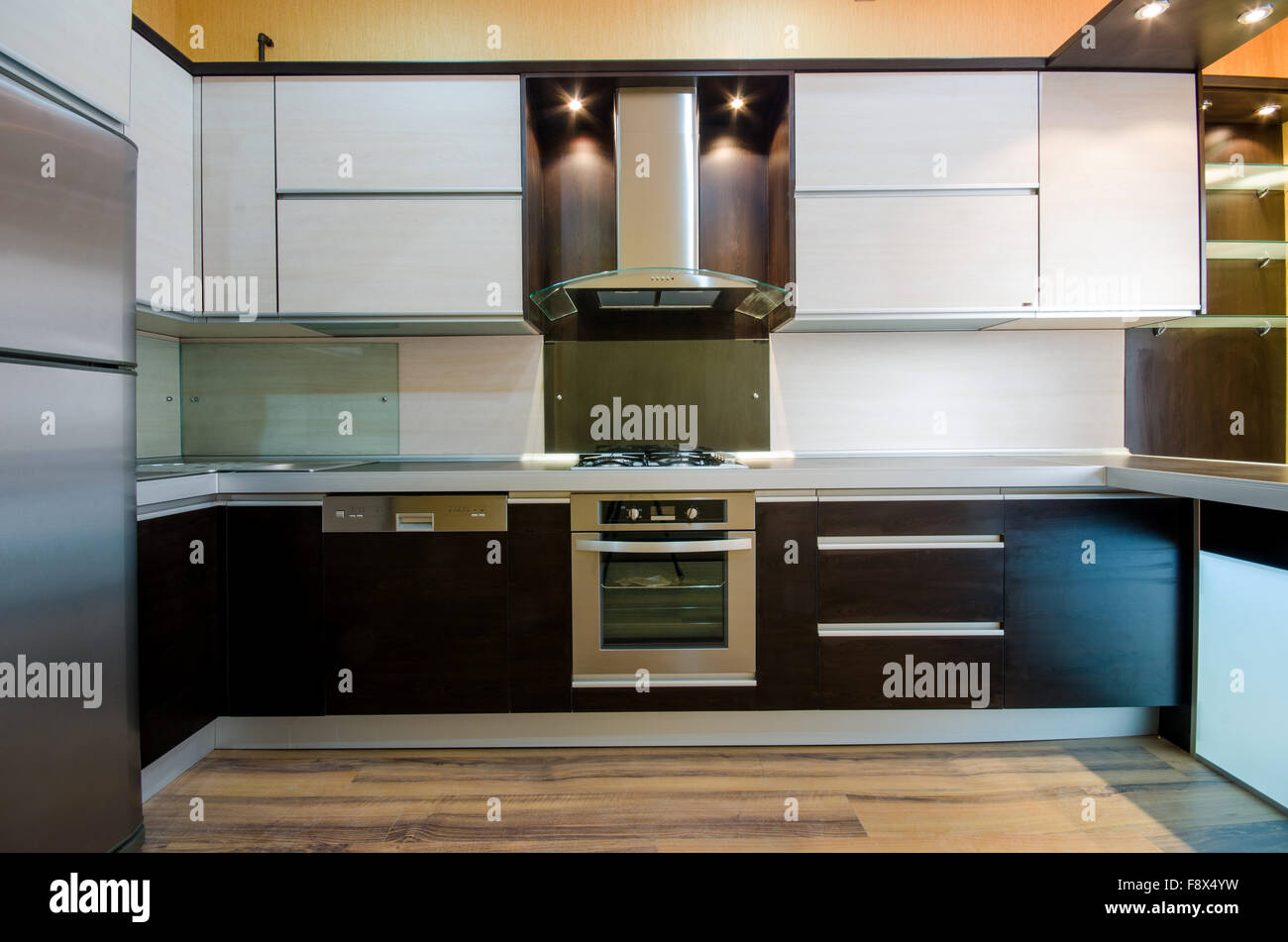 Interior of modern kitchen Stock Photo - Alamy