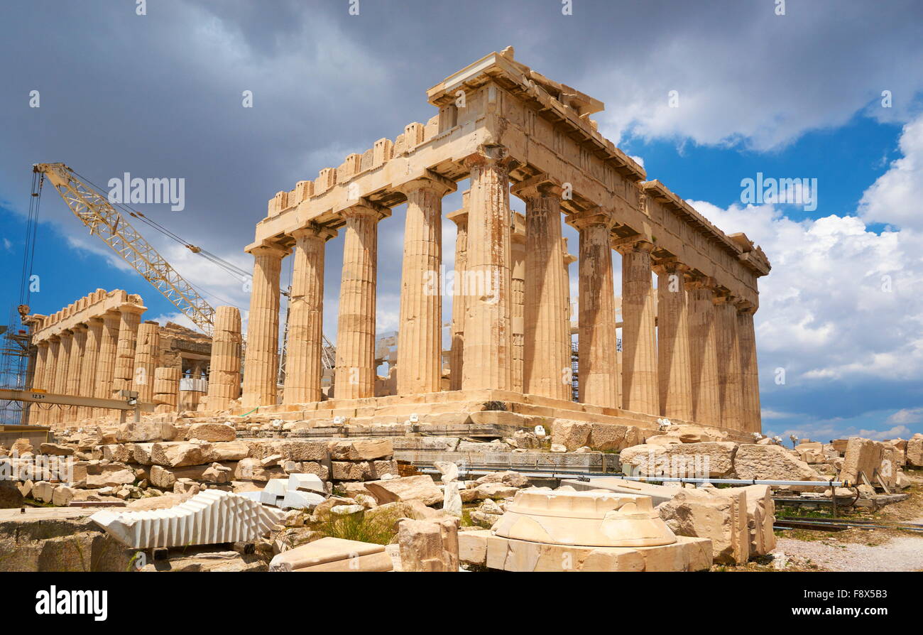 Athens - Acropolis, Parthenon Temple, Greece Stock Photo
