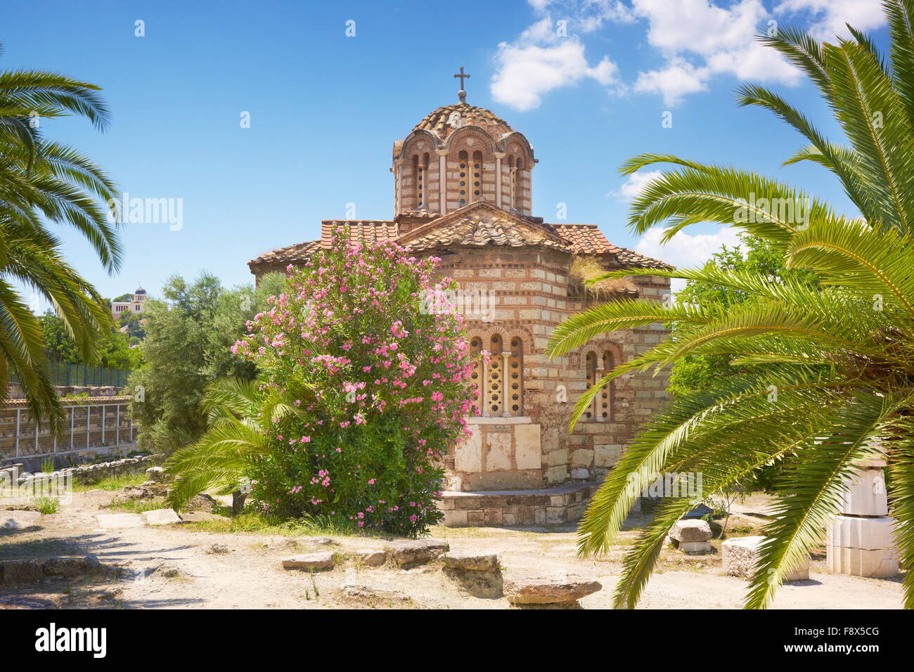 Athens - Byzantine Church of Holy Apostles in Agora, Greece Stock Photo