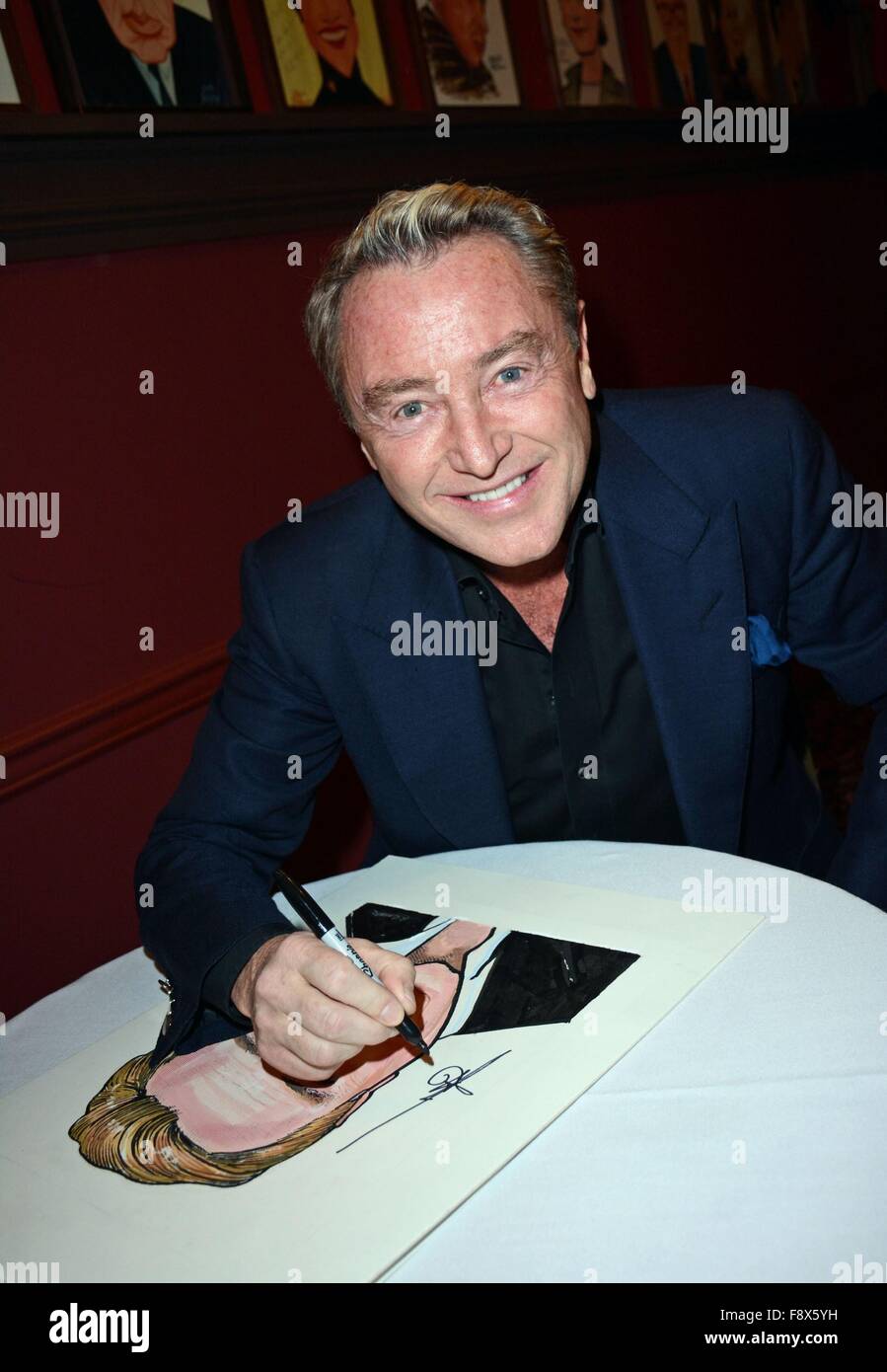 New York, NY, USA. 11th Dec, 2015. Michael Flatley at a public appearance for Lord of the Dance Michael Flatley Gets Caricature Portrait at Sardi's, Sardi's Restaurant, New York, NY December 11, 2015. Credit:  Derek Storm/Everett Collection/Alamy Live News Stock Photo