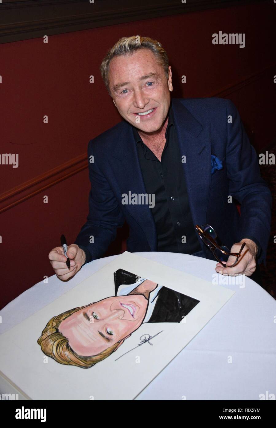 New York, NY, USA. 11th Dec, 2015. Michael Flatley at a public appearance for Lord of the Dance Michael Flatley Gets Caricature Portrait at Sardi's, Sardi's Restaurant, New York, NY December 11, 2015. Credit:  Derek Storm/Everett Collection/Alamy Live News Stock Photo