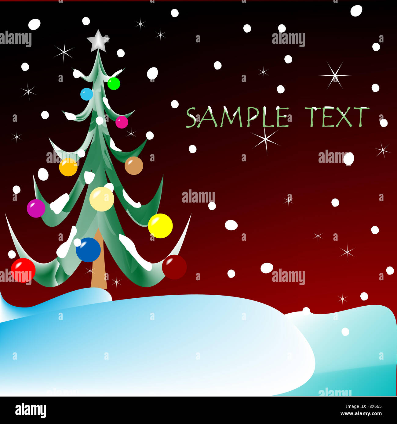 christmas tree with space for text Stock Photo