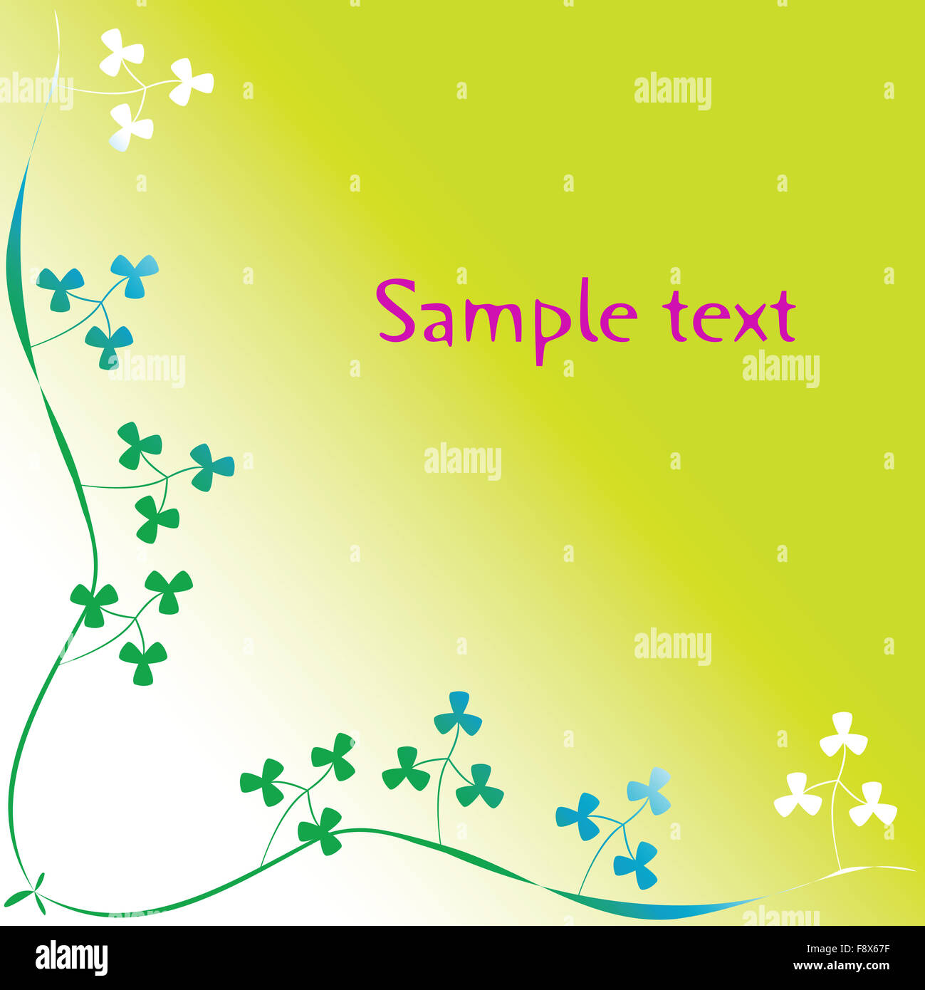 clover foliage with space for text Stock Photo - Alamy
