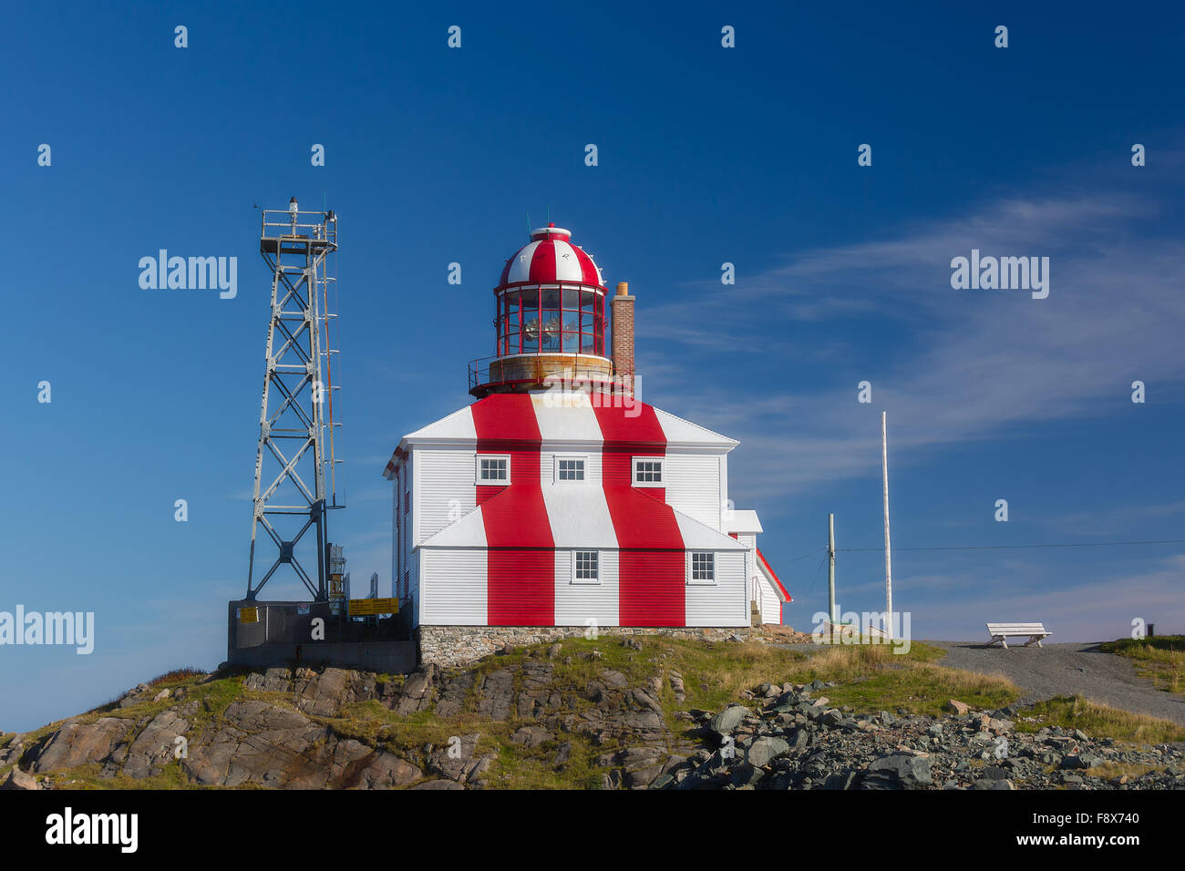 The historic Cape Bonavista Lighthouse in Newfoundland, Canada Stock Photo